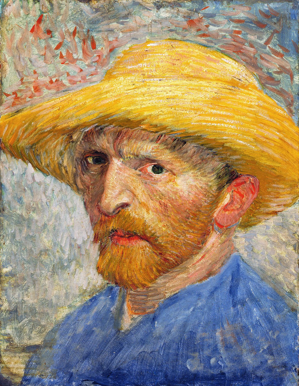 Винсент Ван Гог - Автопортрет в соломенной шляпе